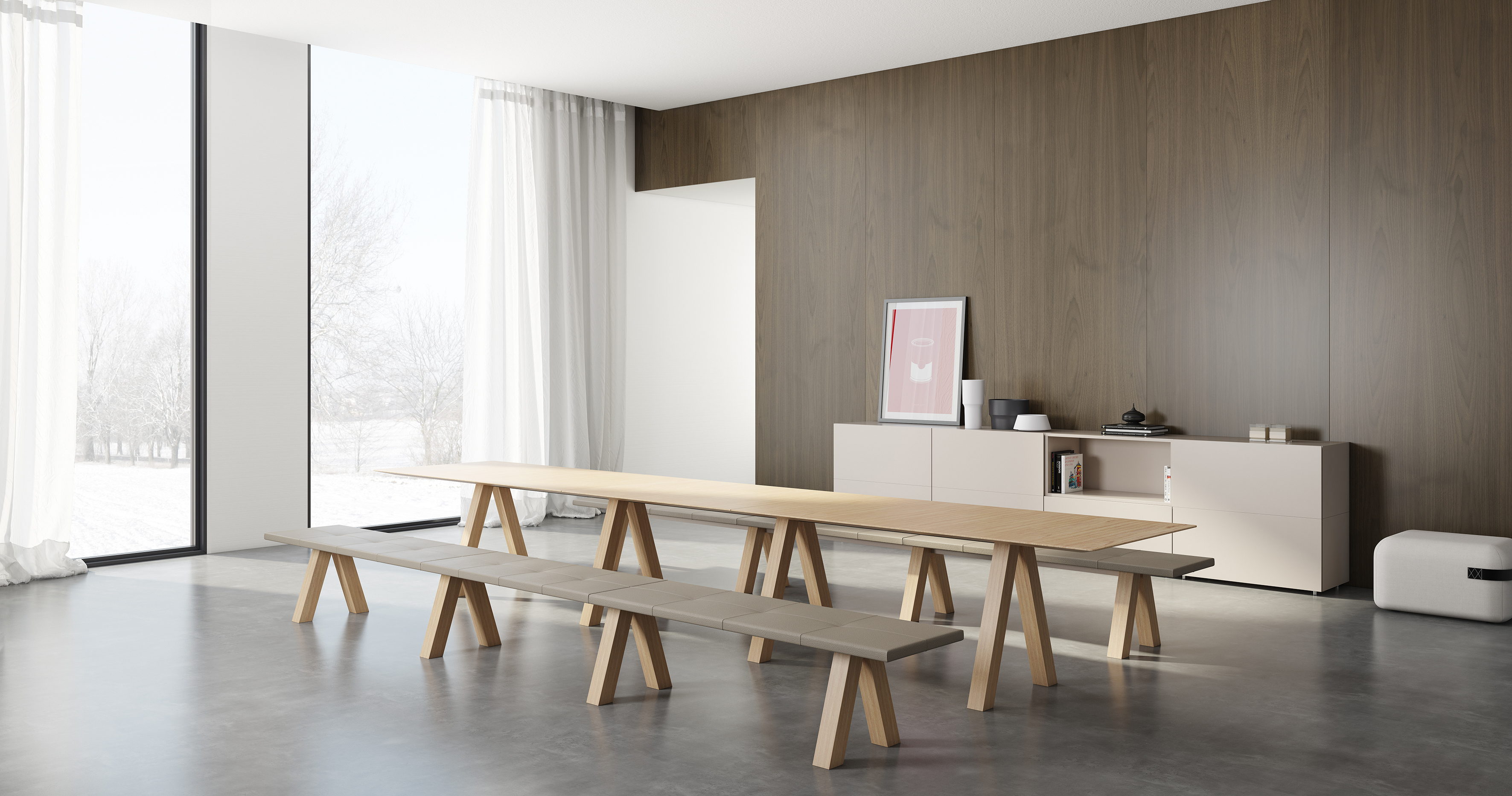 创意家具 - 坐具|长凳|办公家具|球友会（中国）家具|Trestle bench 长凳