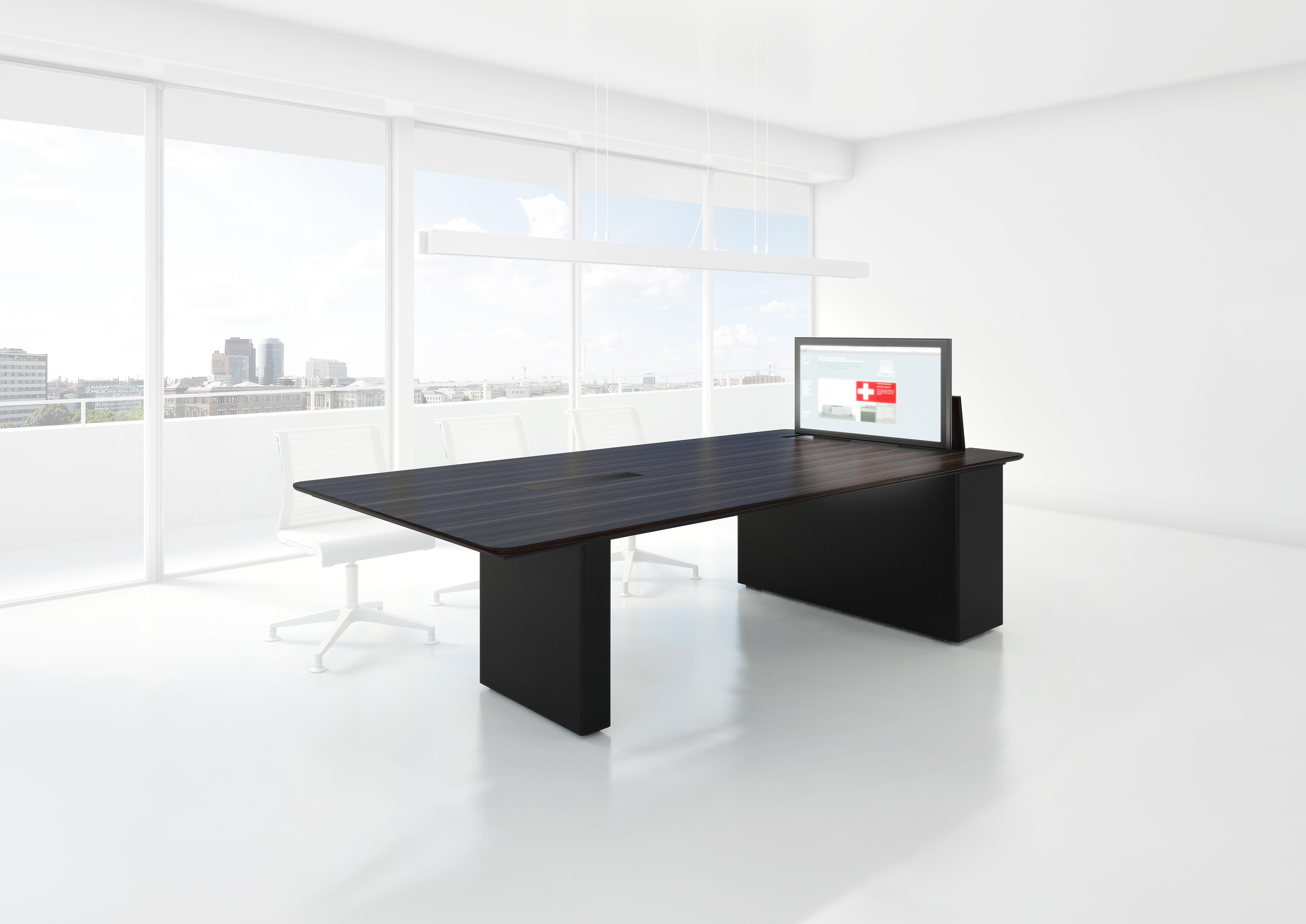 HUB视频系统|HUB视频应用|办公家具|球友会（中国）家具|X6视频会议系统桌